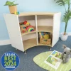 elevatED™ Curve Out Storage Cabinet | 33" High Modern Classroom Storage with Curved Back Design