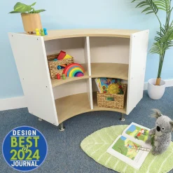 elevatED™ Curve Out Storage Cabinet | 33" High Modern Classroom Storage with Curved Back Design