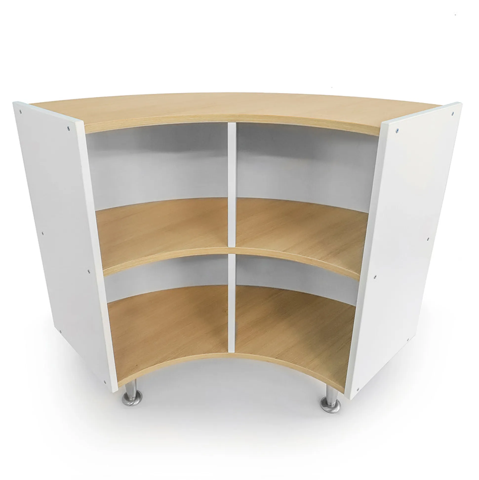 elevatED™ Curve Out Storage Cabinet | 33" High Modern Classroom Storage with Curved Back Design