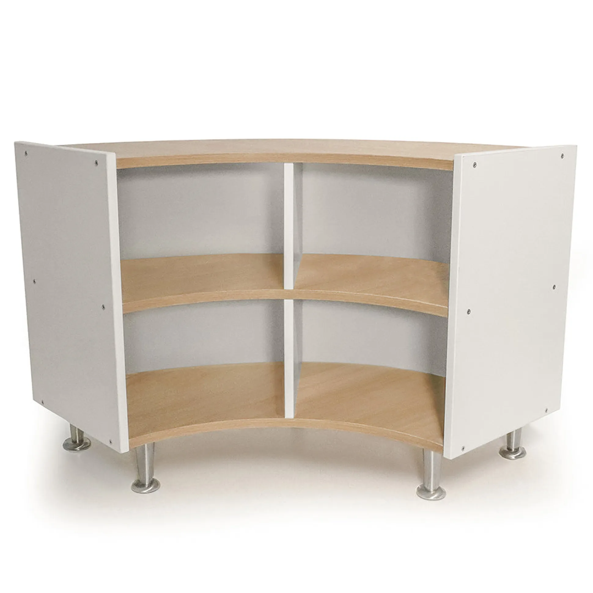 elevatED™ Curve Out Storage Cabinet | 27" High Modern Classroom Cabinet with Curved Back Design