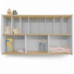 elevatED™ Diaper Supply Cabinet | Wall-Mounted Storage with Dividers