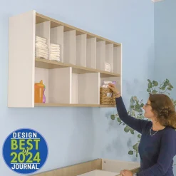 elevatED™ Diaper Supply Cabinet | Wall-Mounted Storage with Dividers