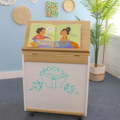 elevatED™ Mobile Big Book Holder | Classroom Book Storage with Retractable Easel