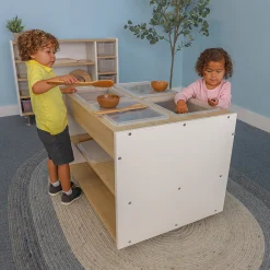 elevatED™ Mobile Sensory Table | Classroom Activity Table with Removable Trays