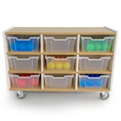 elevatED™ Nine Tray Cabinet | Mobile Classroom Storage with 9 Gratnell Trays