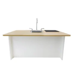 elevatED™ Toy Kitchen Island Breakfast Bar | Modern Play Kitchen with Stove, Sink, Dishwasher & Social Seating