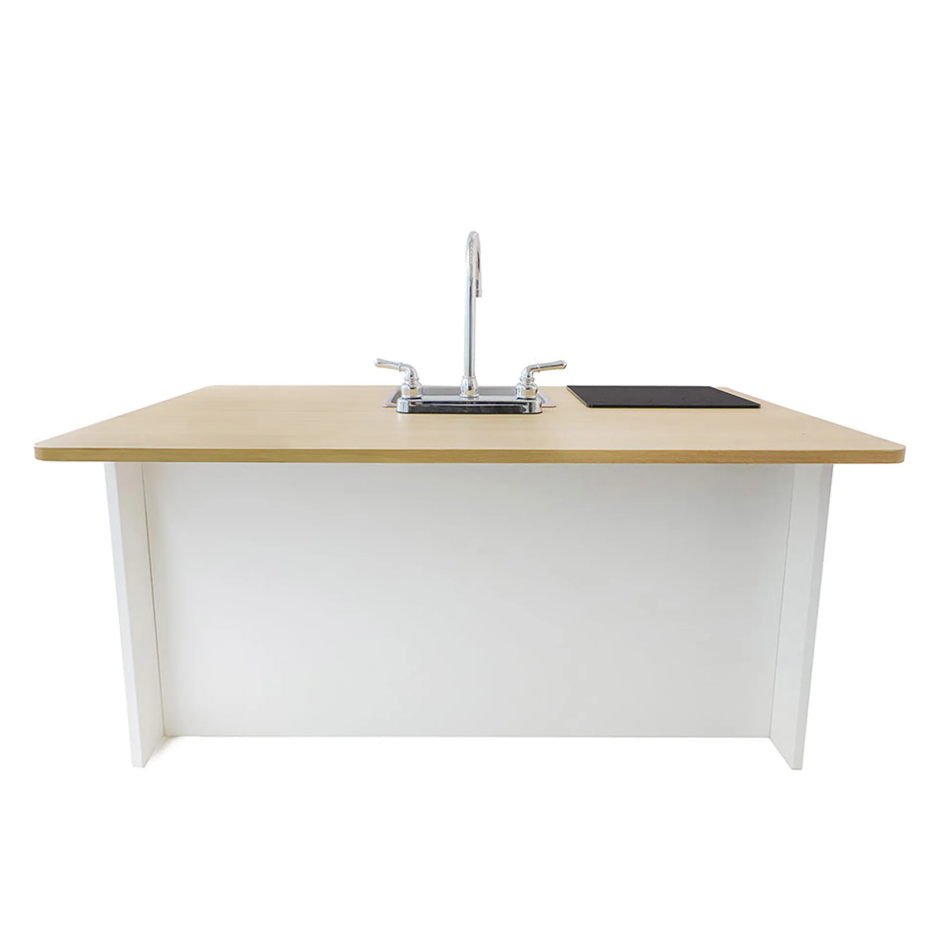 elevatED™ Toy Kitchen Island Breakfast Bar | Modern Play Kitchen with Stove, Sink, Dishwasher & Social Seating