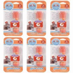 Elmer’s Disappearing Purple Washable Glue Stick Bundle | Set of 6 Early Learners Triangular Glue Sticks
