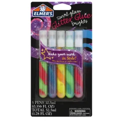Elmer's Swirl Glitter Glue Pens 1.78oz 5/Pkg-Brights