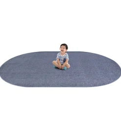 Endurance Oval Glacier Blue Area Rug