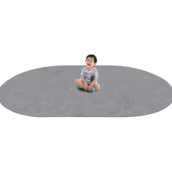 Endurance Oval Silver Area Rug