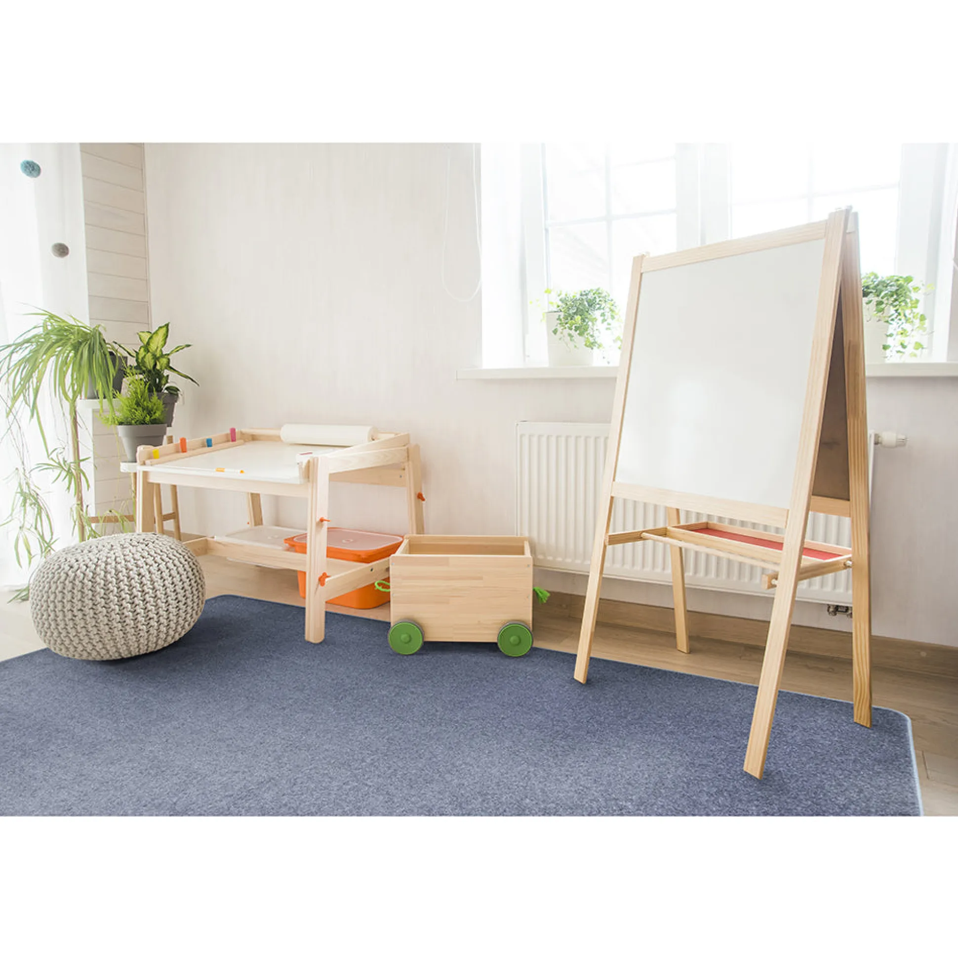 Endurance Rectangular Glacier Blue Area Rug