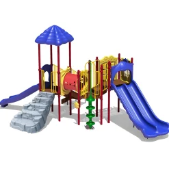 Falcon's Roost Playground Structure | Inclusive Multi-Activity Climber with Double & Single Slides