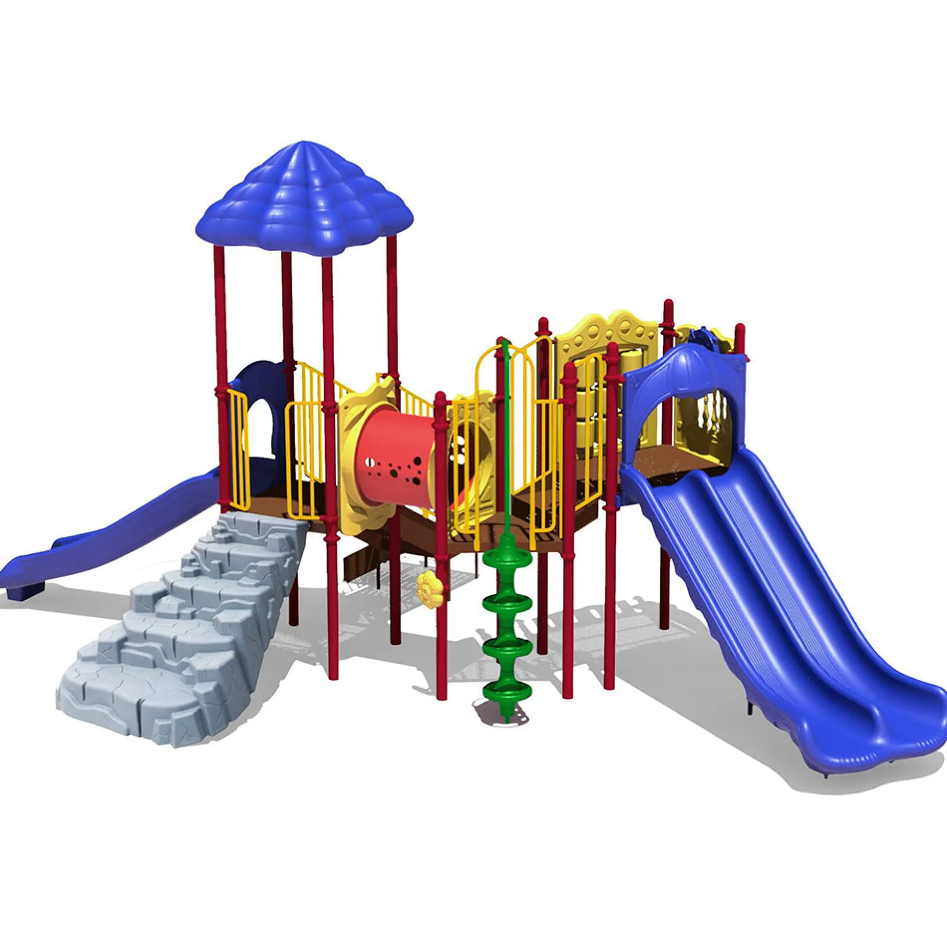 Falcon's Roost Playground Structure | Inclusive Multi-Activity Climber with Double & Single Slides