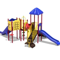 Falcon's Roost Playground Structure | Inclusive Multi-Activity Climber with Double & Single Slides