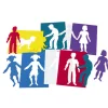 Family-Themed Plastic Art Stencils Set | 6-Piece Washable Drawing Templates