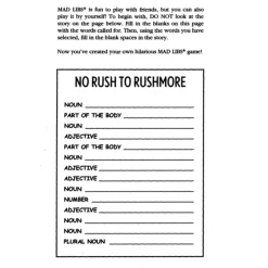 Family Tree Mad Libs Word Game for Kids