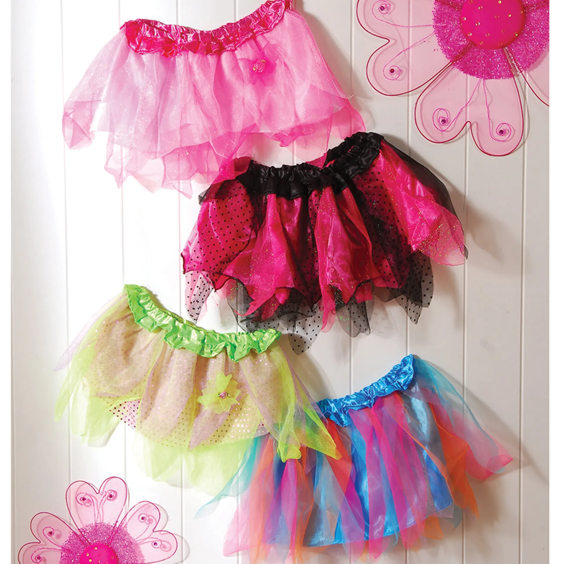 Fancy Fun 3-Layer Tulle Tutus | 4-Piece Magical Dress-Up Set