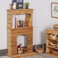 Farmhouse Play Fireplace | Wooden Dramatic Play & Classroom Display Mantel