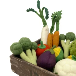 Farm-to-Table Wool Felt Veggie Crate