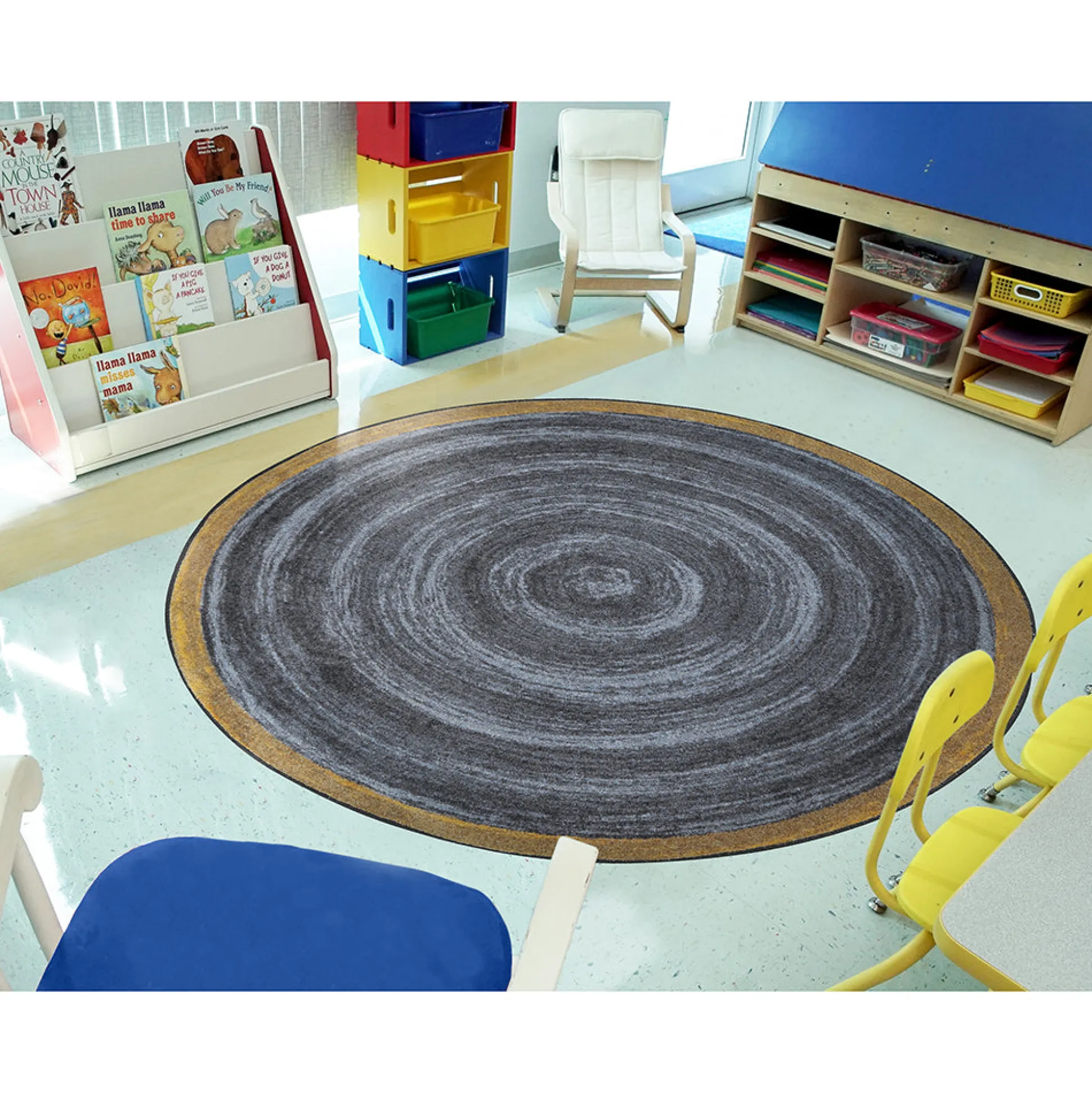 Feeling Natural Slate Circular Area Rug