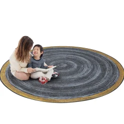 Feeling Natural Slate Circular Area Rug