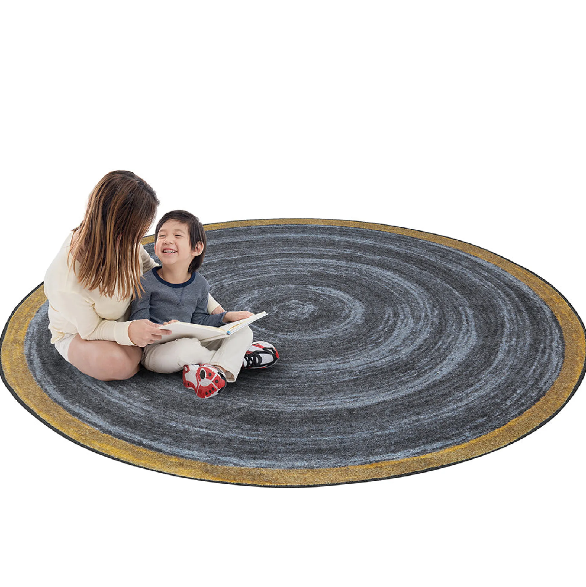 Feeling Natural Slate Circular Area Rug