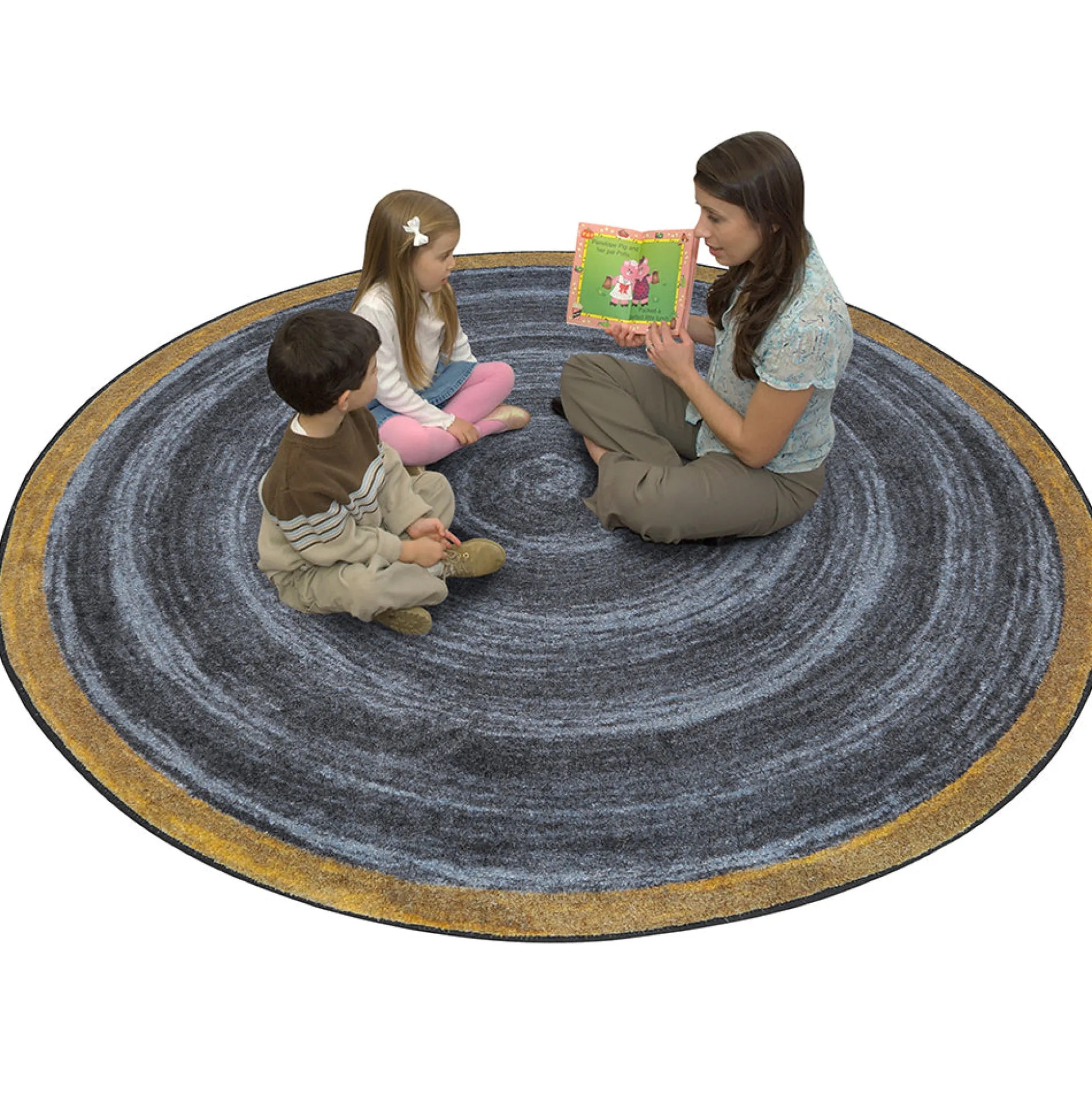 Feeling Natural Slate Circular Area Rug
