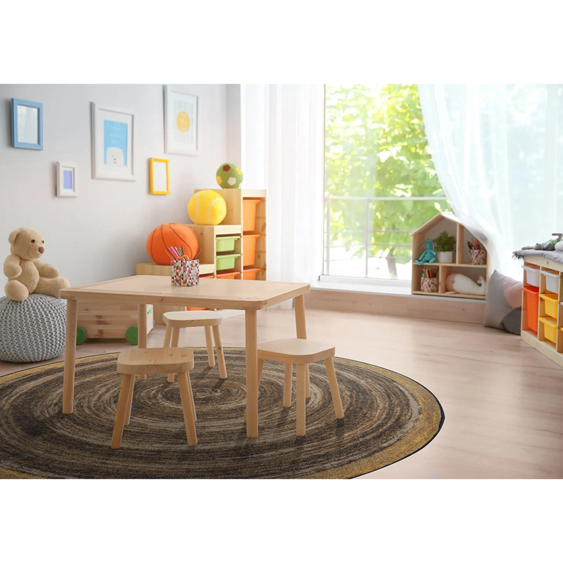 Feeling Natural Walnut Circular Area Rug