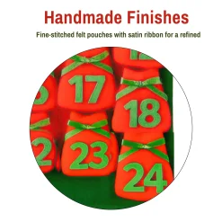 Felt Santa Advent Calendar Banner – Reusable Christmas Countdown Decoration