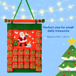 Felt Santa Advent Calendar Banner – Reusable Christmas Countdown Decoration