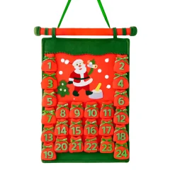Felt Santa Advent Calendar Banner – Reusable Christmas Countdown Decoration