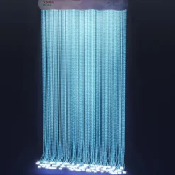 Fiber Optic Light Curtain | 50-Strand Therapeutic Sensory Lighting with Cool-Touch Fibers & 8-Color Modes