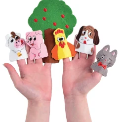 Fiddle-I-Fee Finger Puppet Set | 6-Piece Literacy & Fine Motor Skills Kit