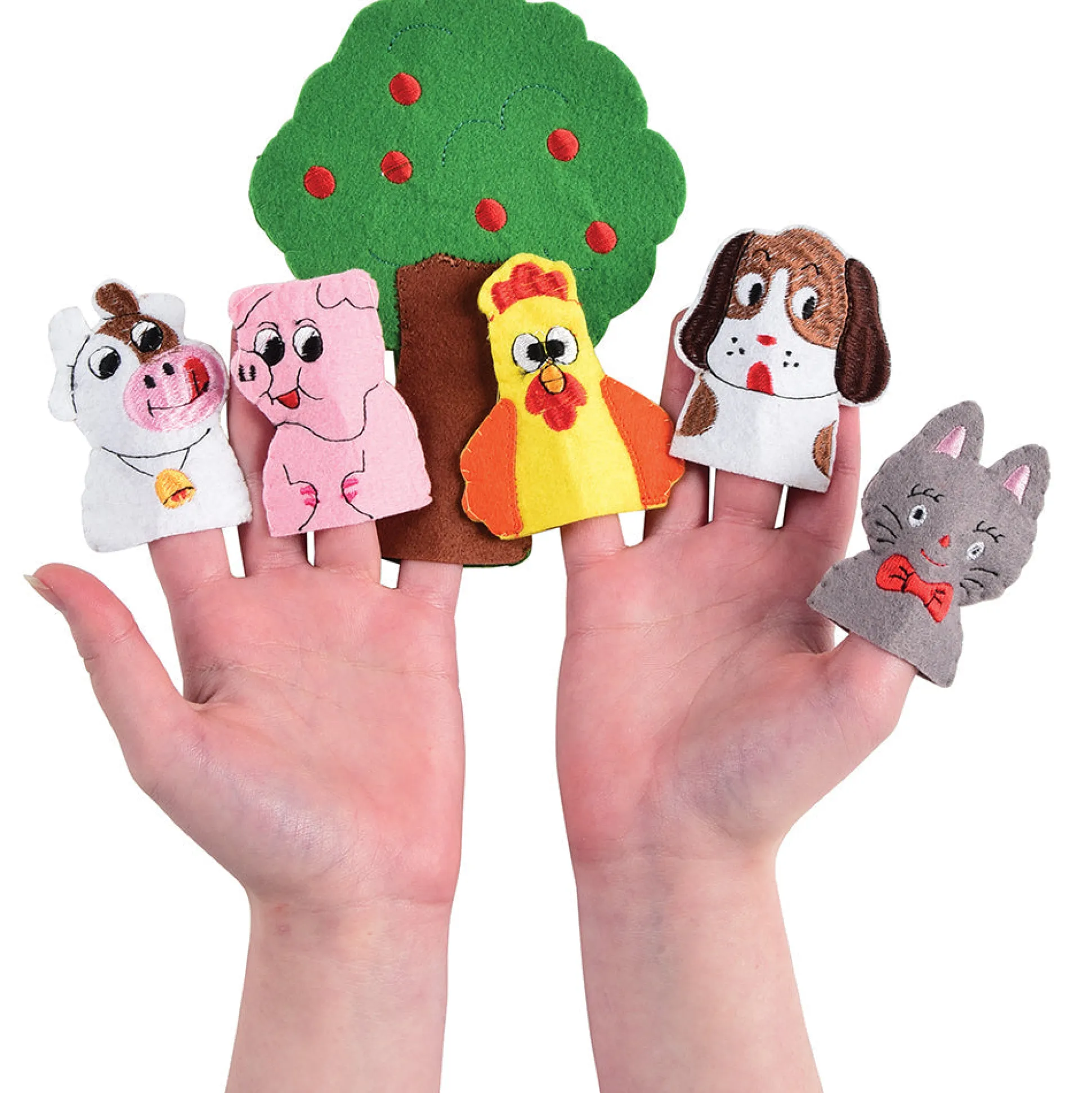 Fiddle-I-Fee Finger Puppet Set | 6-Piece Literacy & Fine Motor Skills Kit
