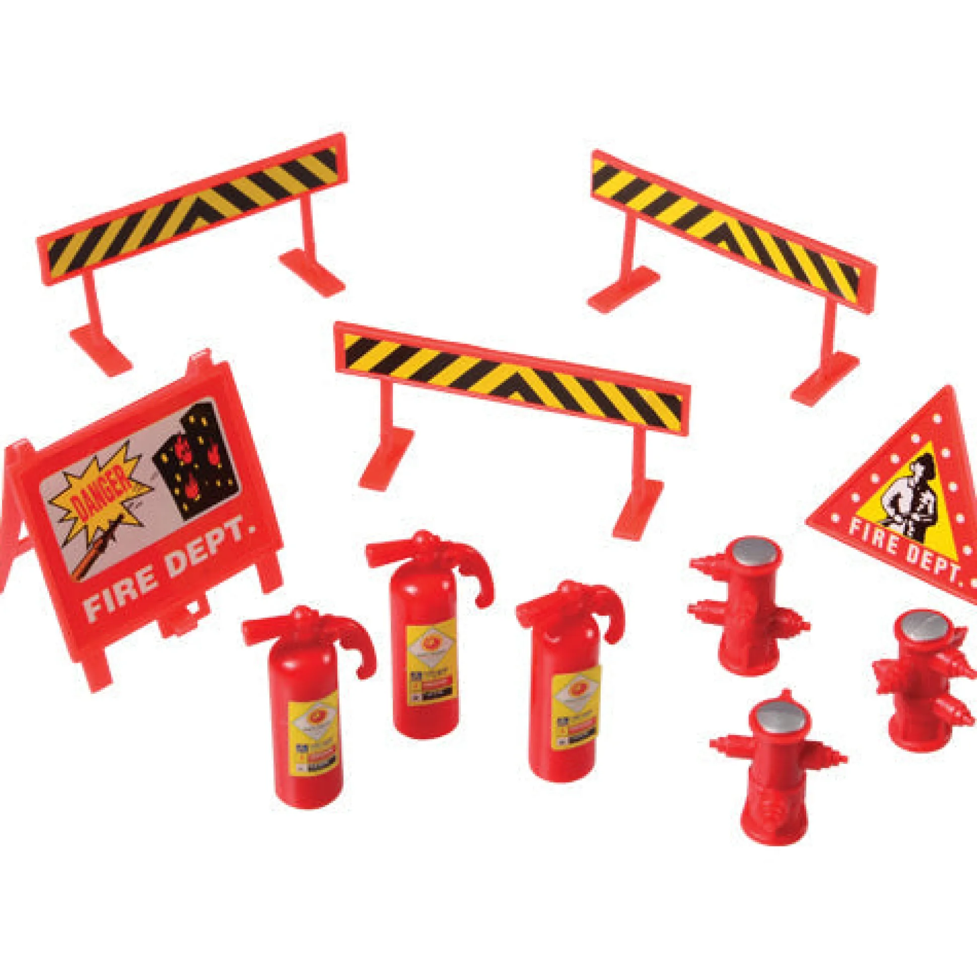 Fire Rescue Truck Carry Case with 22 Pieces – Die-Cast Fire Vehicles & Figures Playset for Kids