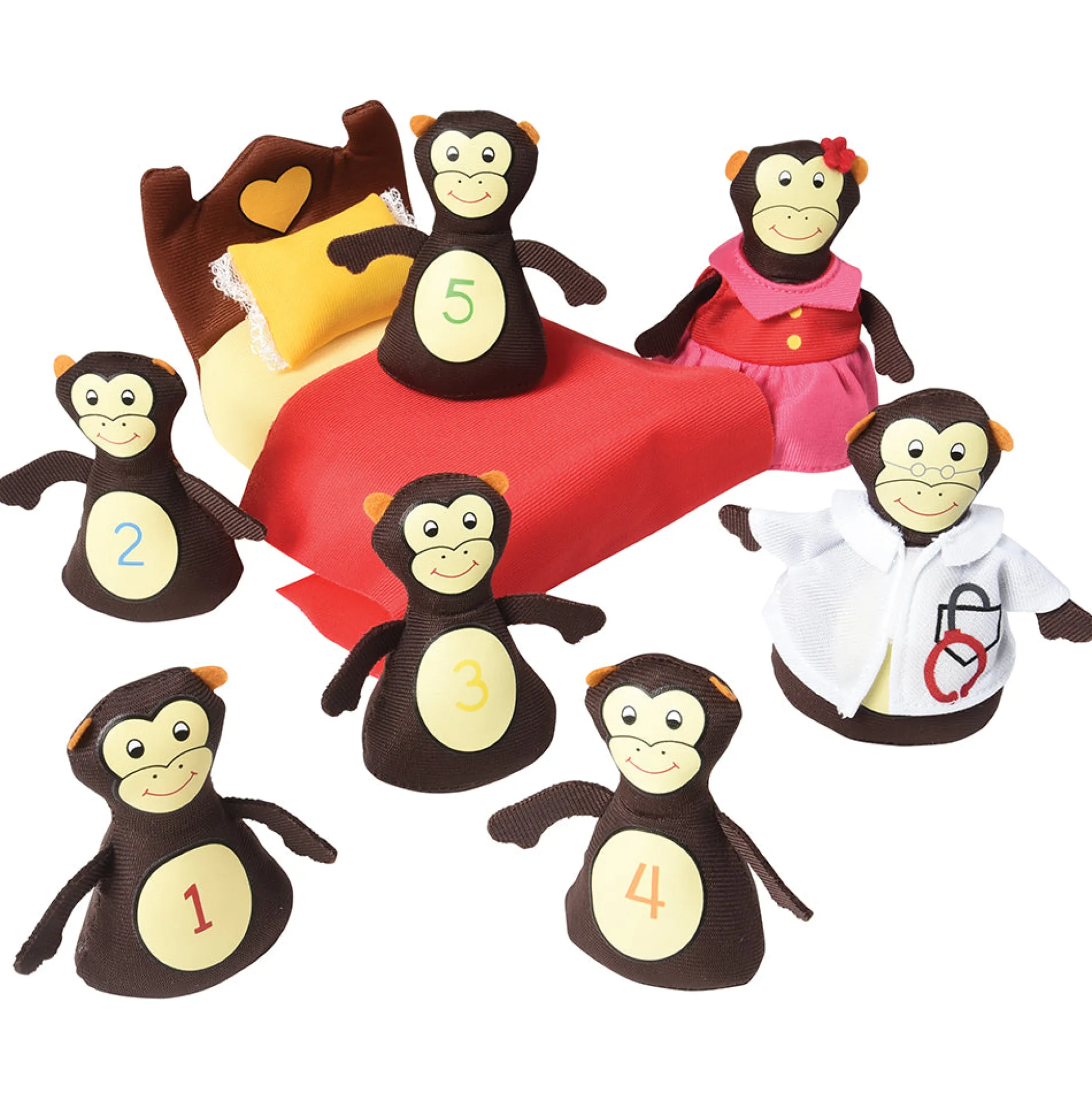 Five Little Monkeys Jumping on the Bed Storytelling Set with Soft Props & Book*