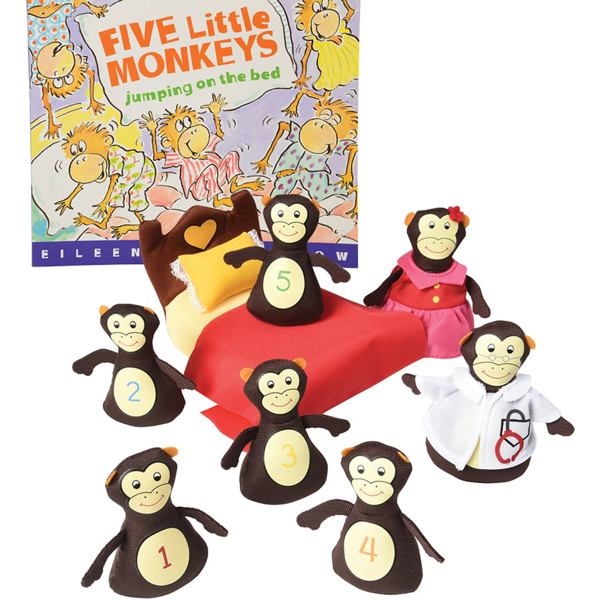 Five Little Monkeys Jumping on the Bed Storytelling Set with Soft Props & Book*