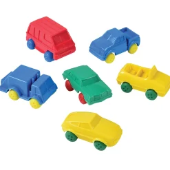 Flexible Vehicles Set of 6 — Soft Vinyl Cars & Trucks for Toddlers