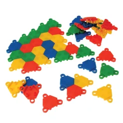Flexi Hexis STEM Manipulatives | 160-Piece Linking Hexagons for Fine Motor Skills, Patterning & Early Math
