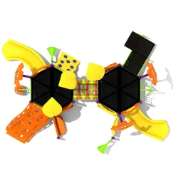Flowerville Preschool Playground Structure | Rock Climbers, Slides, Climbers & 14 Play Events for Ages 2-5