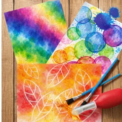 Fluorescent Liquid Watercolor Paint – Set of 8 (8 oz Bottles)