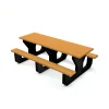 6-Foot Outdoor Youth Table with Benches | Recycled Plastic Playground & Classroom Table