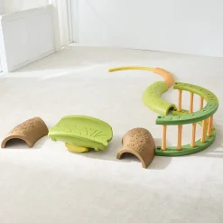 Forest Balance & Rocking Trail | Nature-Inspired Gross Motor Activity Set with Balance Arch, Nesting Path & Rocking Leaf Boat