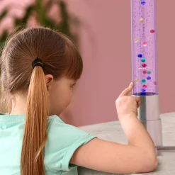 2ft LED Color Changing Bubble Tube Sensory Lamp with Floating Balls