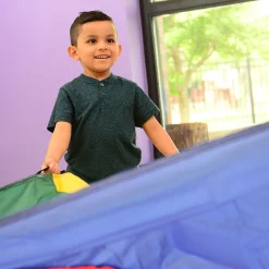 6 Ft "No Rip" Kids Parachute | Multicolor Durable Nylon with Handles & Storage Bag