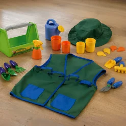 Gardener Career Dress-Up & Tool Set | 19-Piece Pretend Play Outfit for Toddlers
