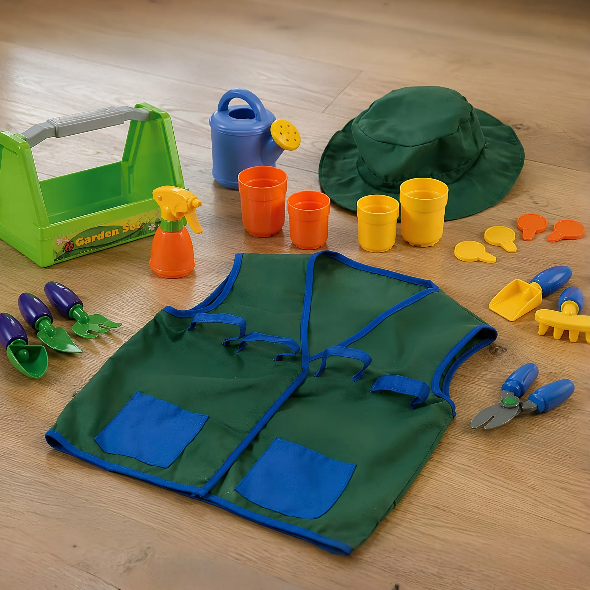 Gardener Career Dress-Up & Tool Set | 19-Piece Pretend Play Outfit for Toddlers