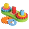 Geared Shape Toddler Puzzle | Wooden Gear and Shape Matching 13-Piece Set