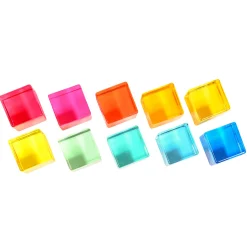 Gem Cubes 10-Piece Set | Colorful Acrylic Blocks for Light Play & Sensory Learning
